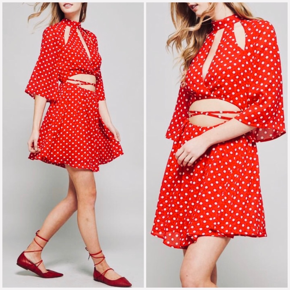 RED POLKA DOT ROMPER - Picture 4 of 11